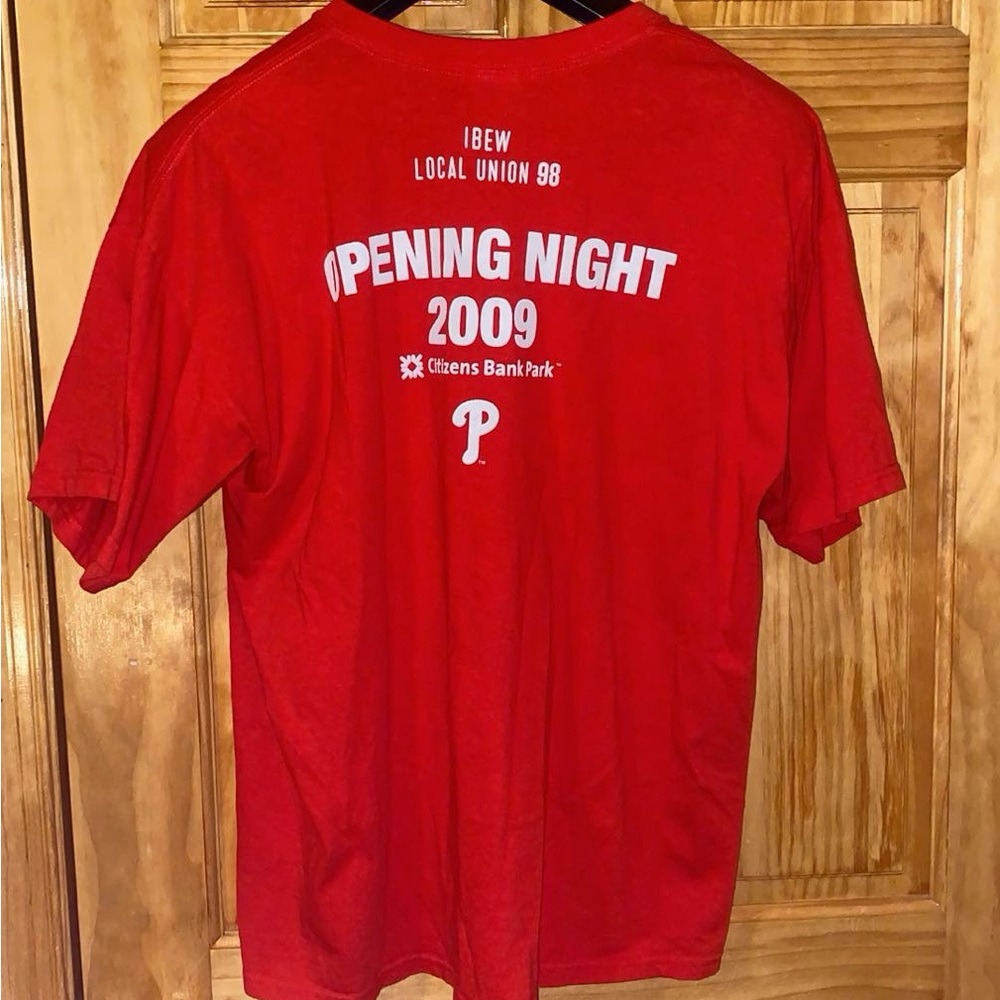 Phillies 2009 opening night champs t-shirt.